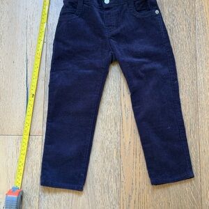 Kids Navy Corduroy Skinny Stretch Pants
